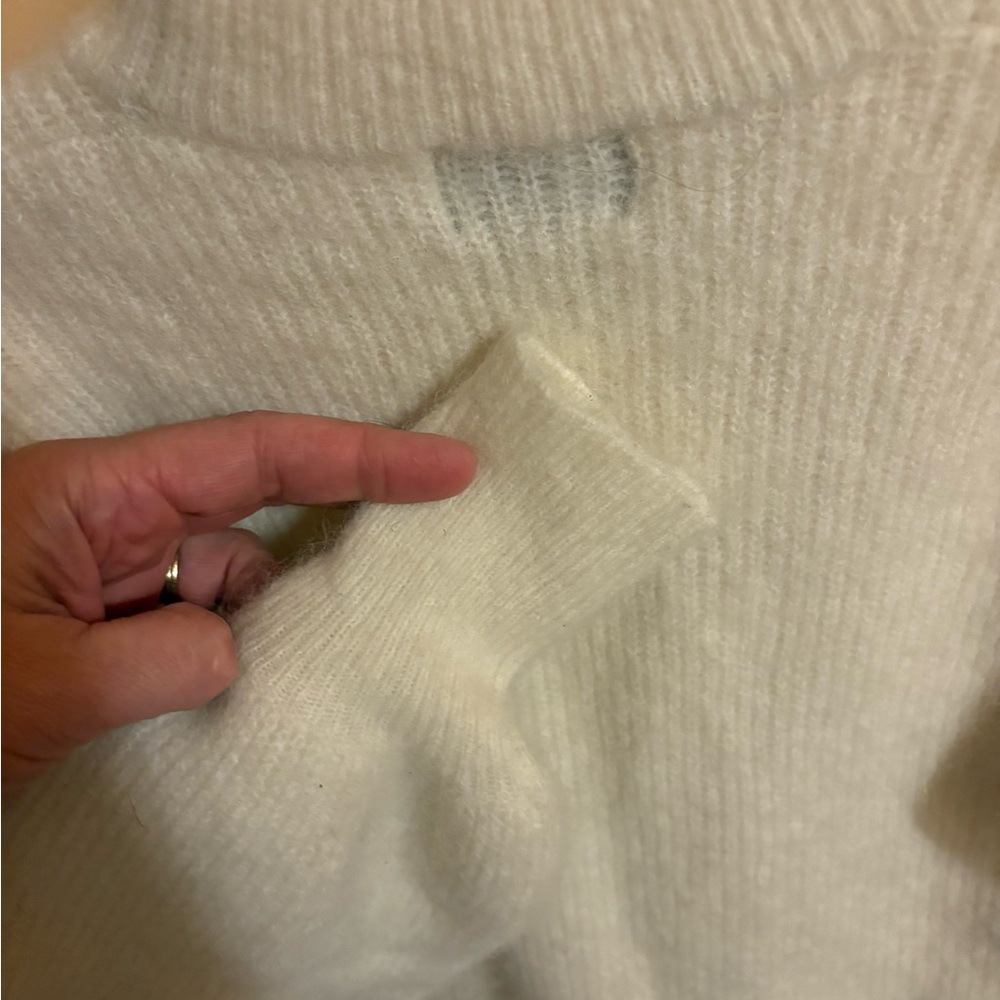GANNI Alpaca Wool Blend Off-White Sweater - Picture 7 of 9